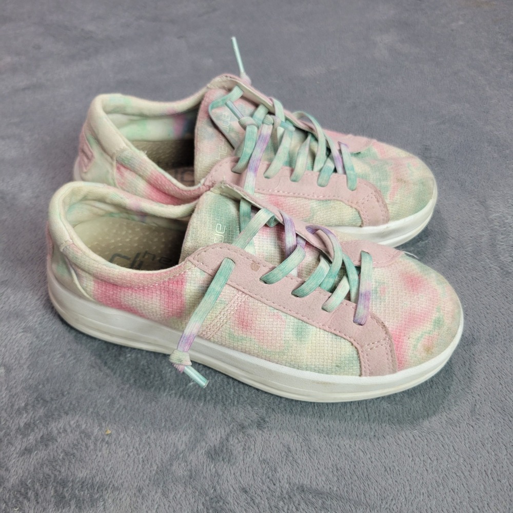 Hey Dude Karina Youth Cotton Cloud Tie Dye Pink Green Sneakers Size 13 130425078